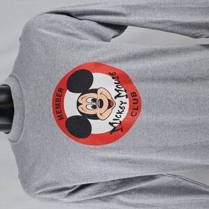 Disney Parks Mickey Mouse Club Members graphic gray long-sleeved casual t-shirt